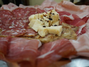 Platter of charcuterie and parmigiano